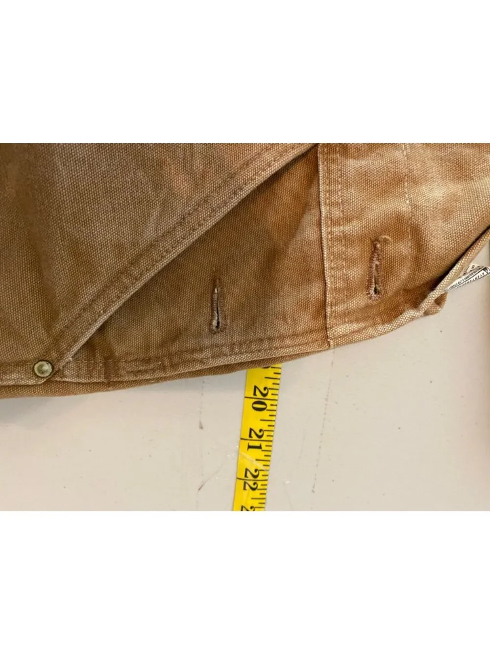 Carhartt Mens Brown Canvas Lined Overalls 36x30 Heavy-Duty Workwear Made In USA